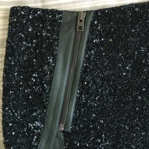 AllSaints Elise sequin split mini skirt 2 XS new - Picture 4 of 16